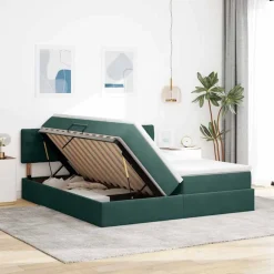 vidaXL Camas Y Accesorios-Cama con almacenamiento con colchón 90 x 200 cm