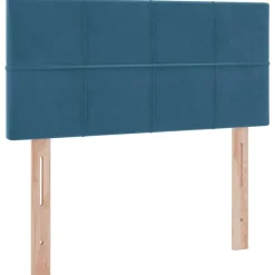 vidaXL Cama con almacenamiento 90 x 200 cm Terciopelo Azul oscuro Online