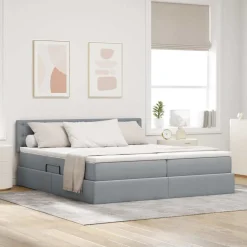 vidaXL Camas Y Accesorios-Cama con almacenamiento 180 x 200 cm Cuero sintético