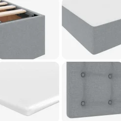 vidaXL Camas Y Accesorios-Cama con almacenamiento 180 x 200 cm Cuero sintético