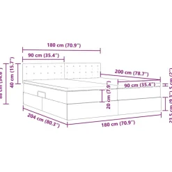 vidaXL Camas Y Accesorios-Cama con almacenamiento 180 x 200 cm Cuero sintético