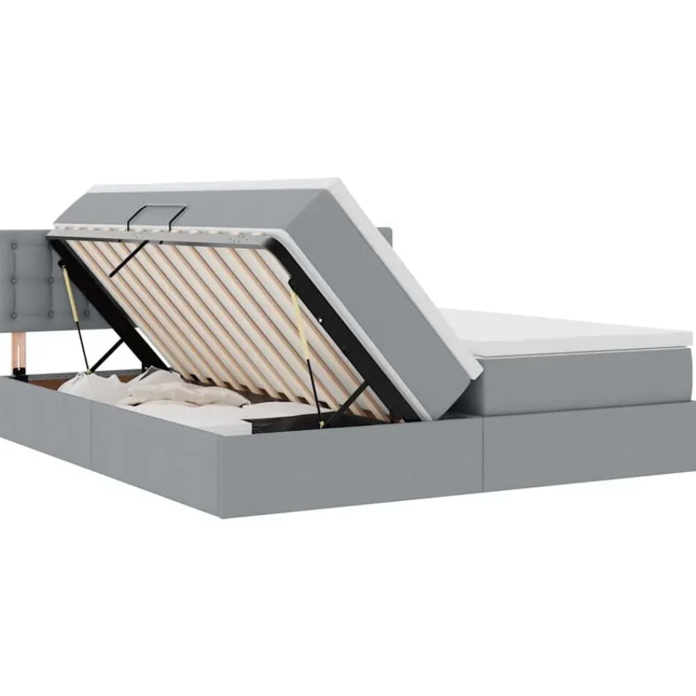 vidaXL Camas Y Accesorios-Cama con almacenamiento 180 x 200 cm Cuero sintético