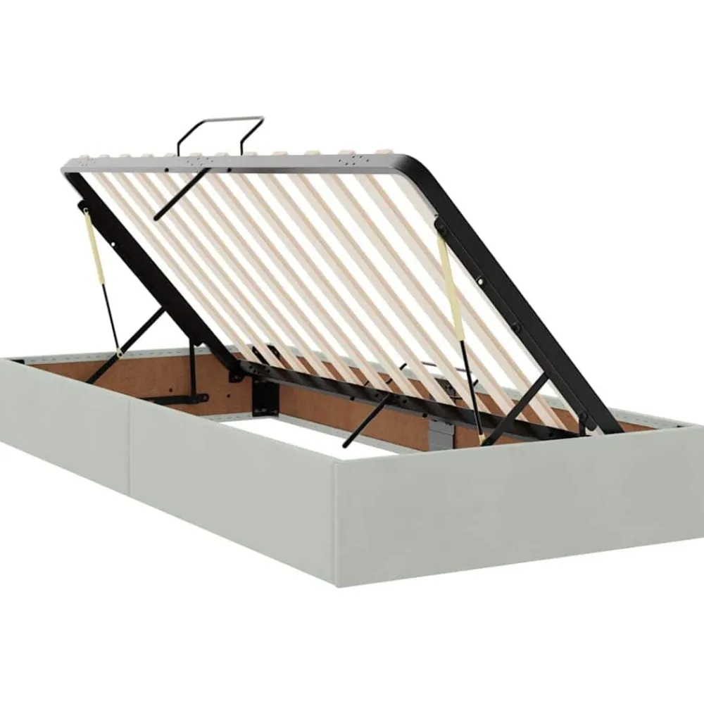 vidaXL Camas Y Accesorios-Cama con almacenamiento y LED 90 x 190 cm Terciopelo