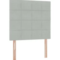 vidaXL Camas Y Accesorios-Cama con almacenamiento y LED 90 x 190 cm Terciopelo