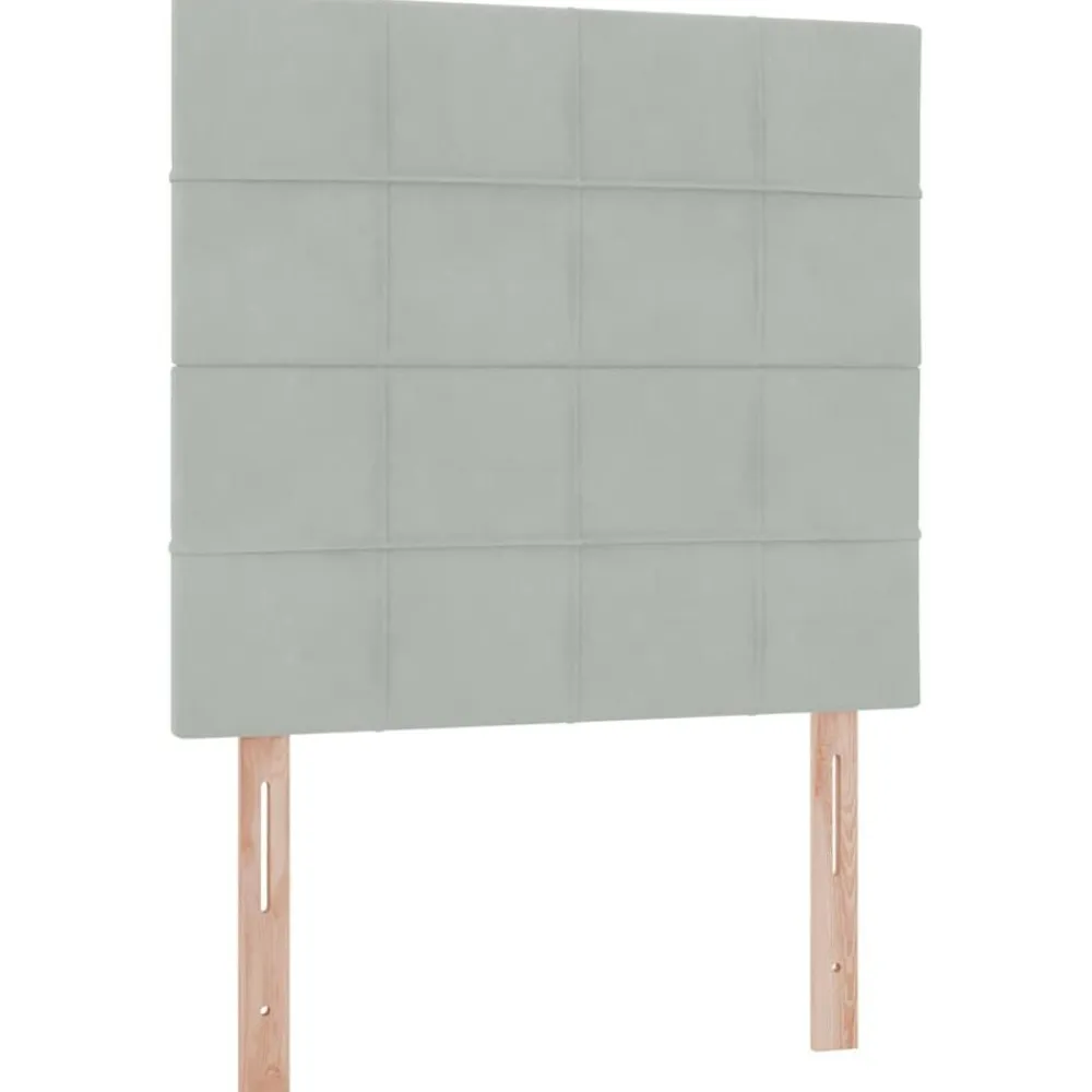 vidaXL Camas Y Accesorios-Cama con almacenamiento y LED 90 x 190 cm Terciopelo