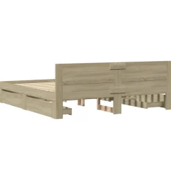 vidaXL Camas Y Accesorios-Cama con cabecero madera de ingeniería 200x200 cm