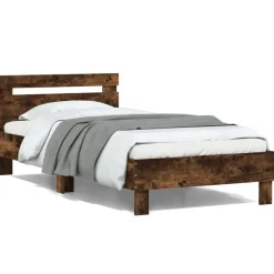 vidaXL Camas Y Accesorios-Cama con cabecero madera de ingeniería 100x200 cm