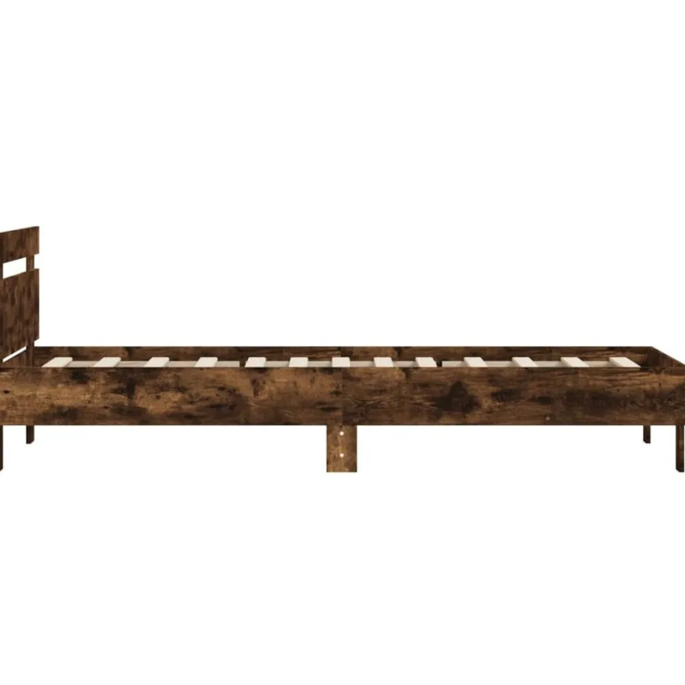 vidaXL Camas Y Accesorios-Cama con cabecero madera de ingeniería 100x200 cm