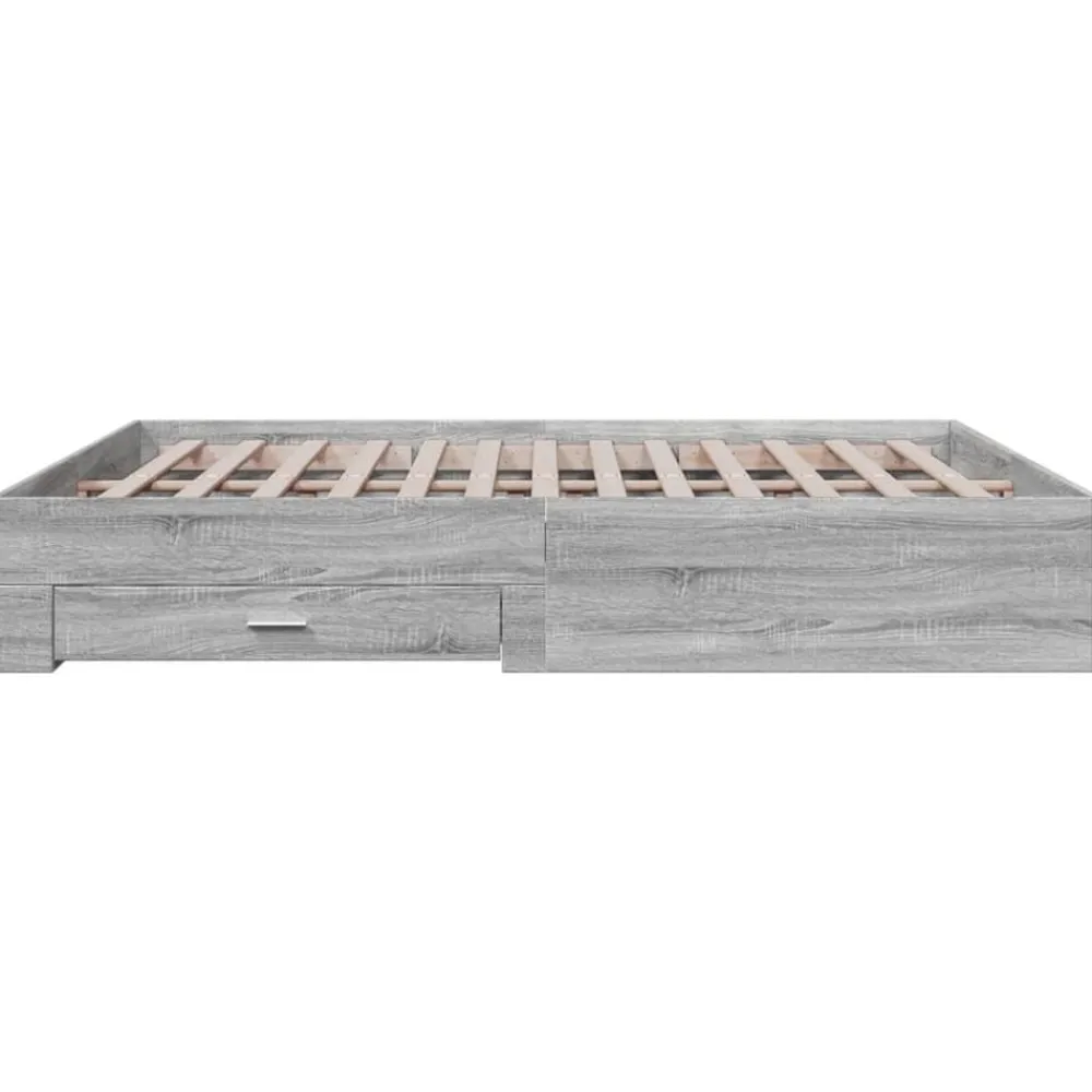 vidaXL Camas Y Accesorios-Cama con cajones madera ingeniería 200x200 cm