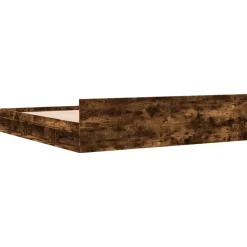 vidaXL Cama con cajones madera de ingeniería 200x200 cm Roble ahumado Clearance