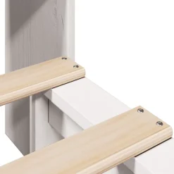 vidaXL Cama con estantería sin colchón madera maciza blanca 75x190 cm Blanco Best