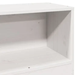 vidaXL Cama con estantería sin colchón madera maciza blanca 75x190 cm Blanco Best