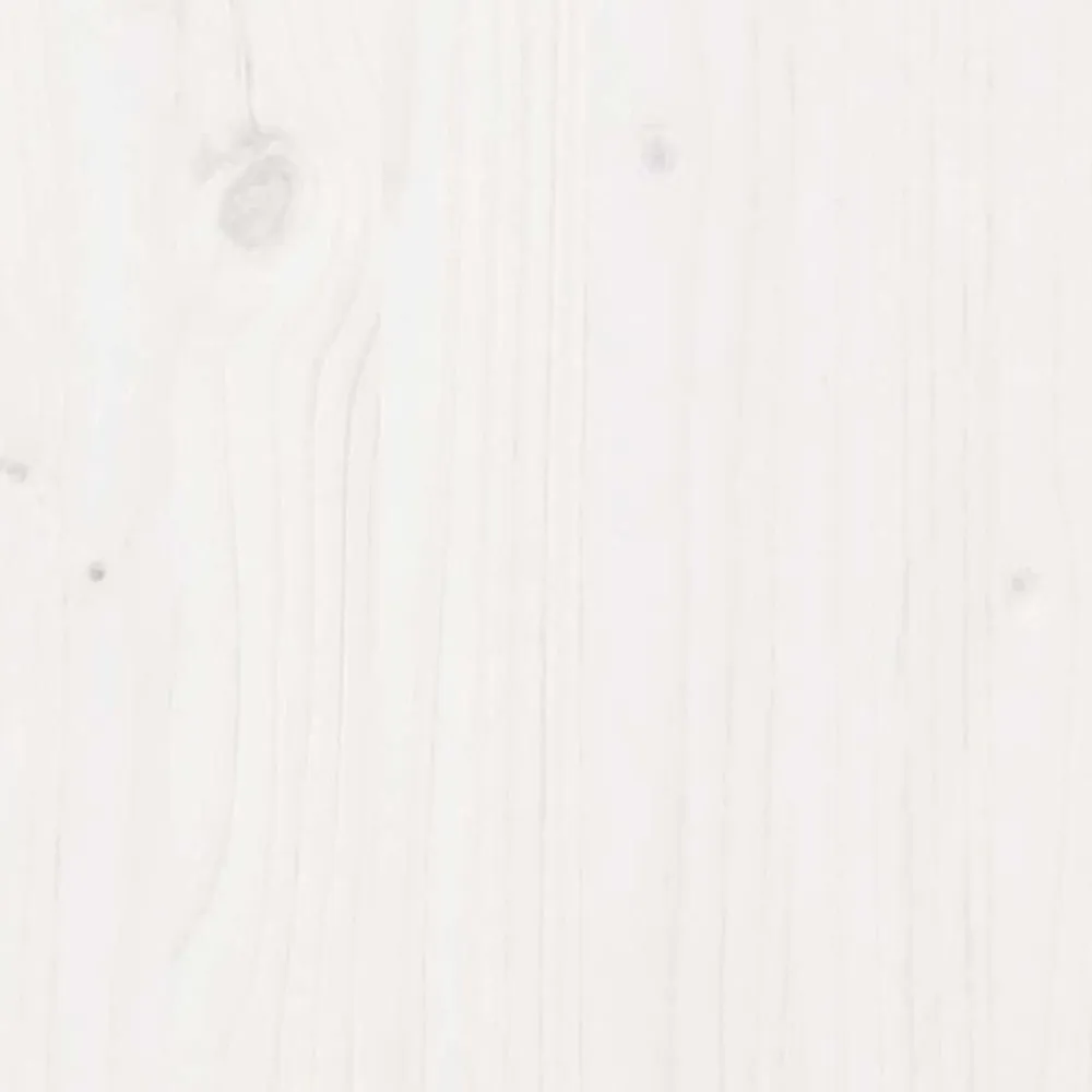 vidaXL Cama con estantería sin colchón madera maciza blanca 200x200 cm Blanco Clearance