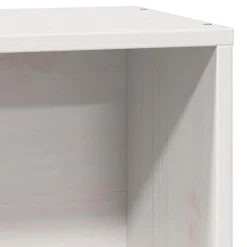 vidaXL Camas Y Accesorios-Cama con estantería sin colchón madera maciza blanca 75x190 cm