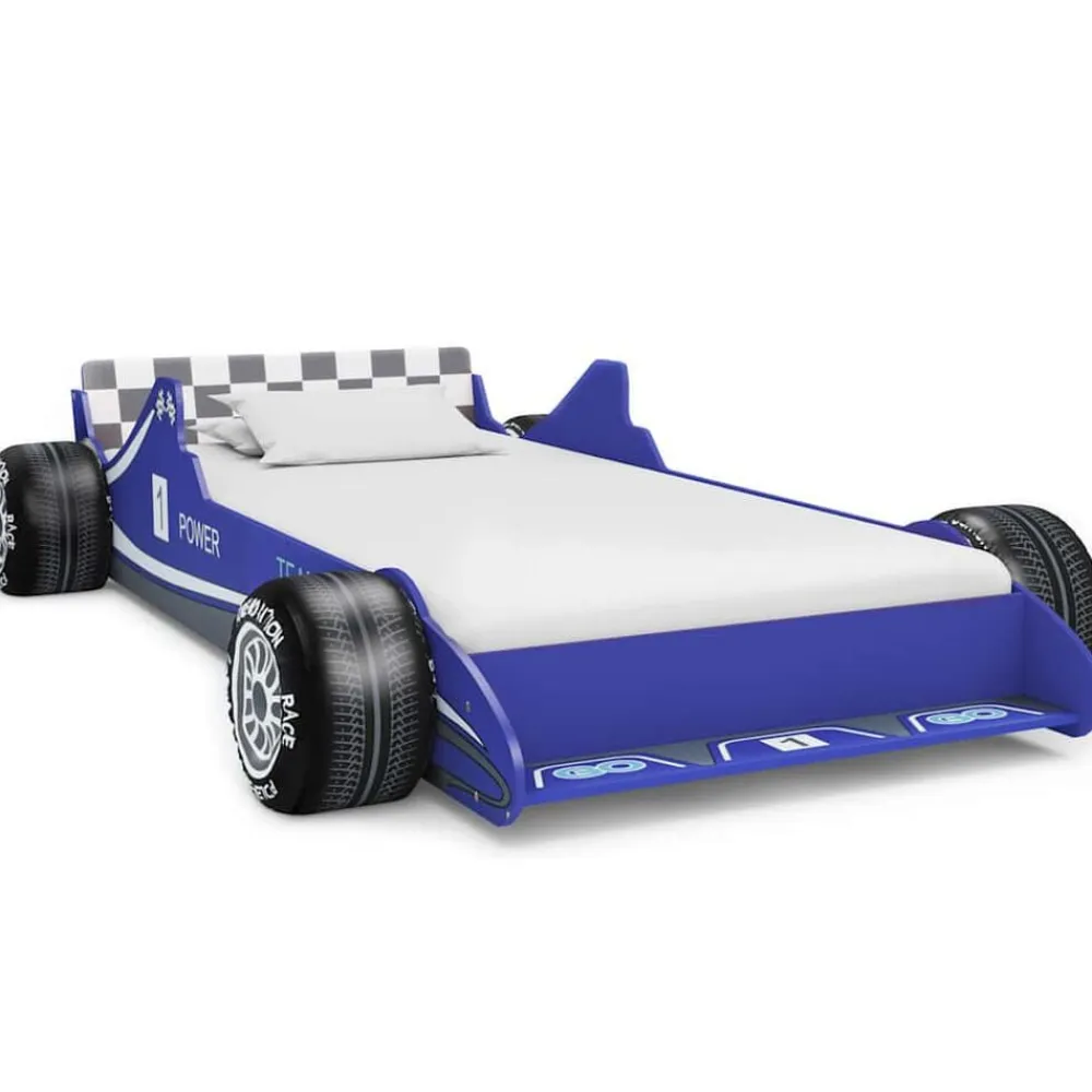 Niños vidaXL Mobiliario Para Bebés Y Niños Pequeños-Cama con forma de coche de carreras para niños 90x200 cm