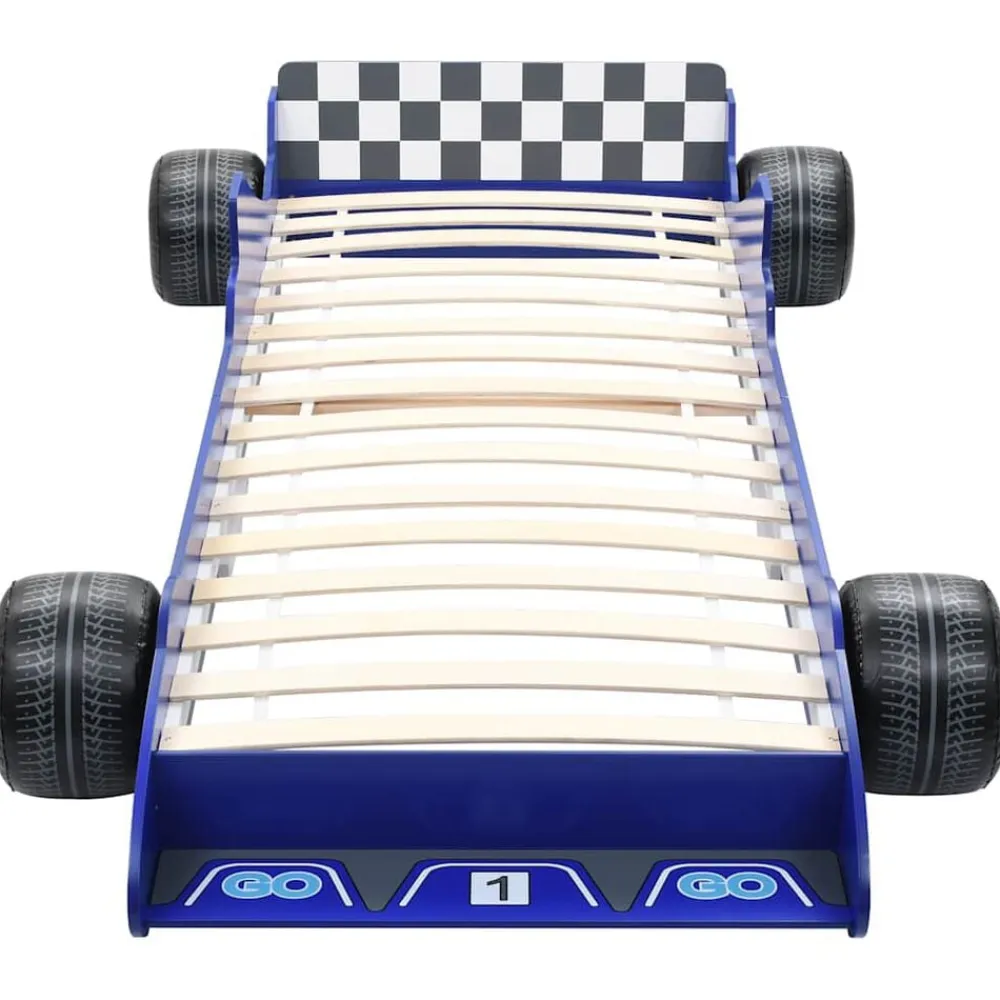 Niños vidaXL Mobiliario Para Bebés Y Niños Pequeños-Cama con forma de coche de carreras para niños 90x200 cm