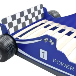 Niños vidaXL Mobiliario Para Bebés Y Niños Pequeños-Cama con forma de coche de carreras para niños 90x200 cm