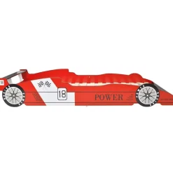 Niños vidaXL Mobiliario Para Bebés Y Niños Pequeños-Cama con forma de coche de carreras para niños roja 90x200 cm