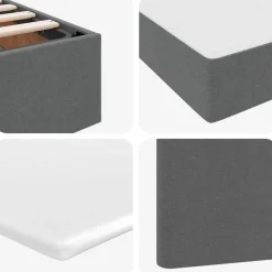 vidaXL Conjuntos De Muebles-Cama con tira de luces LED 180 x 200 cm tela