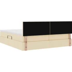 vidaXL Conjuntos De Muebles-Cama con tira de luces LED con cabecera 180 x 200 cm tela