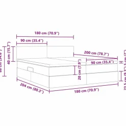 vidaXL Conjuntos De Muebles-Cama con tiras LED 180 x 200 cm Terciopelo