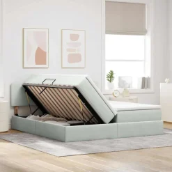 vidaXL Conjuntos De Muebles-Cama con tiras LED 180 x 200 cm Terciopelo