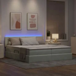 vidaXL Conjuntos De Muebles-Cama con tiras LED 180 x 200 cm Terciopelo