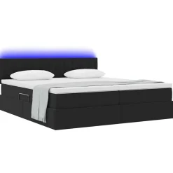 vidaXL Conjuntos De Muebles-Cama con tiras LED con cabecera 180 x 200 cm Terciopelo