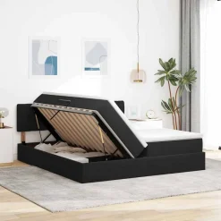 vidaXL Conjuntos De Muebles-Cama con tiras LED con cabecera 180 x 200 cm Terciopelo