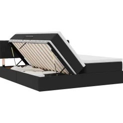 vidaXL Conjuntos De Muebles-Cama con tiras LED con cabecera 180 x 200 cm Terciopelo