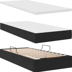 vidaXL Conjuntos De Muebles-Cama con tiras LED con cabecera 180 x 200 cm Terciopelo