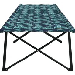 vidaXL Actividades Al Aire Libre-Cama de Camping Plegable Bosque 206 x 76 x 74 cm Oxford y acero