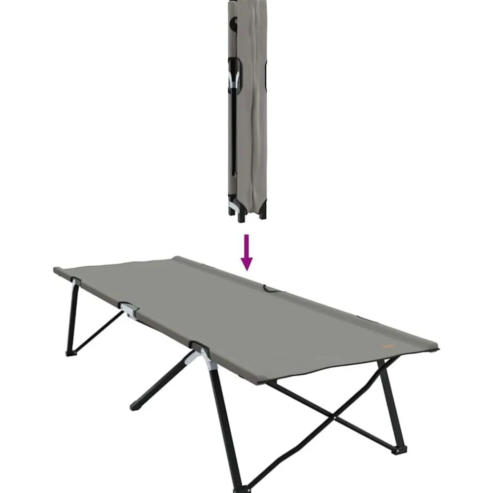 vidaXL Actividades Al Aire Libre-Cama de Camping Plegable 206 x 76 x 74 cm Oxford y acero