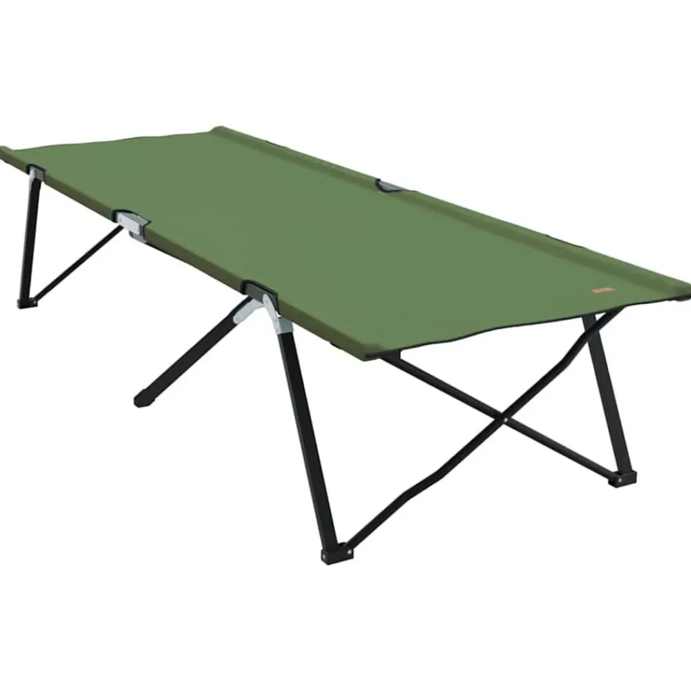vidaXL Actividades Al Aire Libre-Cama de Camping Plegable Verde 206 x 76 x 74 cm Oxford y acero