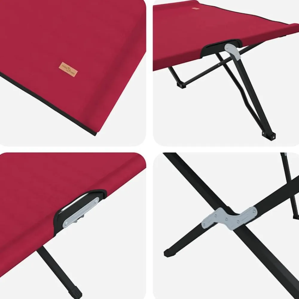 vidaXL Actividades Al Aire Libre-Cama de Camping Plegable 206 x 76 x 74 cm Oxford y acero