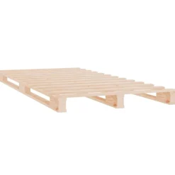 vidaXL Camas Y Accesorios-Cama de palets de madera maciza de pino 90x200 c