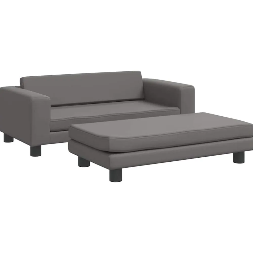 vidaXL Productos Para Mascotas-Cama de perros con extensión cuero sintético 100x50x30 cm