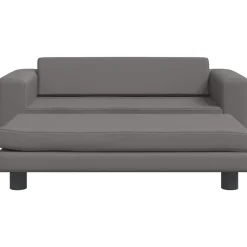 vidaXL Productos Para Mascotas-Cama de perros con extensión cuero sintético 100x50x30 cm