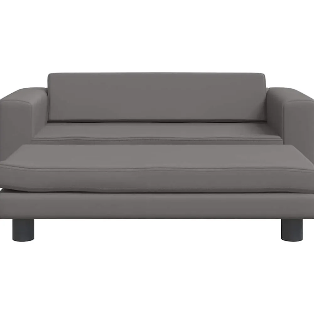 vidaXL Productos Para Mascotas-Cama de perros con extensión cuero sintético 100x50x30 cm