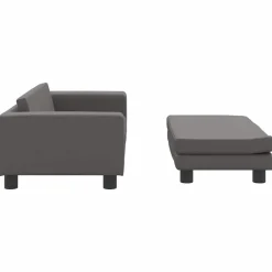 vidaXL Productos Para Mascotas-Cama de perros con extensión cuero sintético 100x50x30 cm