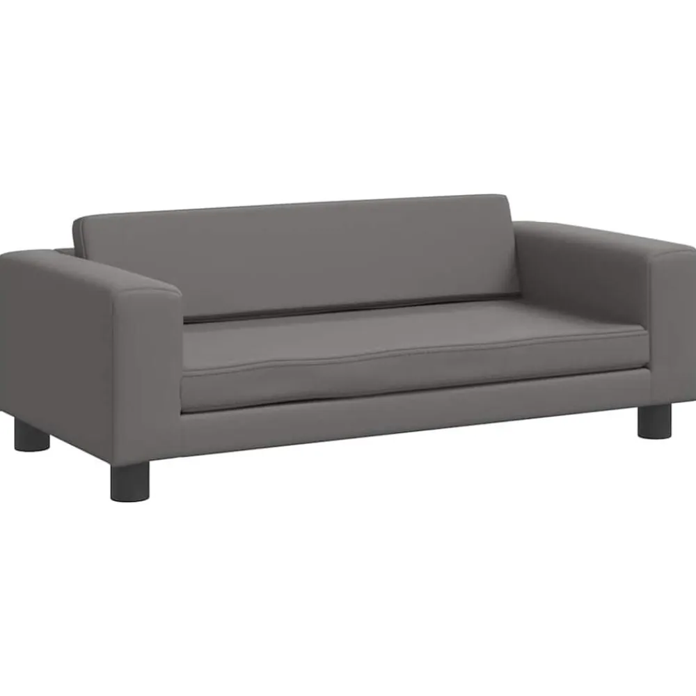 vidaXL Productos Para Mascotas-Cama de perros con extensión cuero sintético 100x50x30 cm