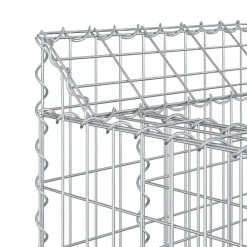 vidaXL Vallas De Jardín-Cama elevada de gavión Plateado 50 x 100 x 60 cm