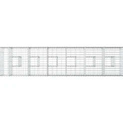 vidaXL Vallas De Jardín-Cama elevada de gavión 2 pcs Plateado 260 x 60 x 55 cm