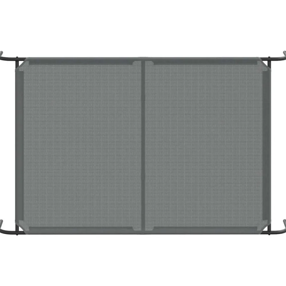 vidaXL Cama elevada para perros 150x90x20 cm textilene y acero Gris Best