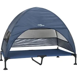 vidaXL Cama Elevada para Perros Manual 127 x 81 x 108 cm Azul marino Discount