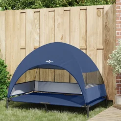 vidaXL Cama Elevada para Perros Manual 127 x 81 x 108 cm Azul marino Discount