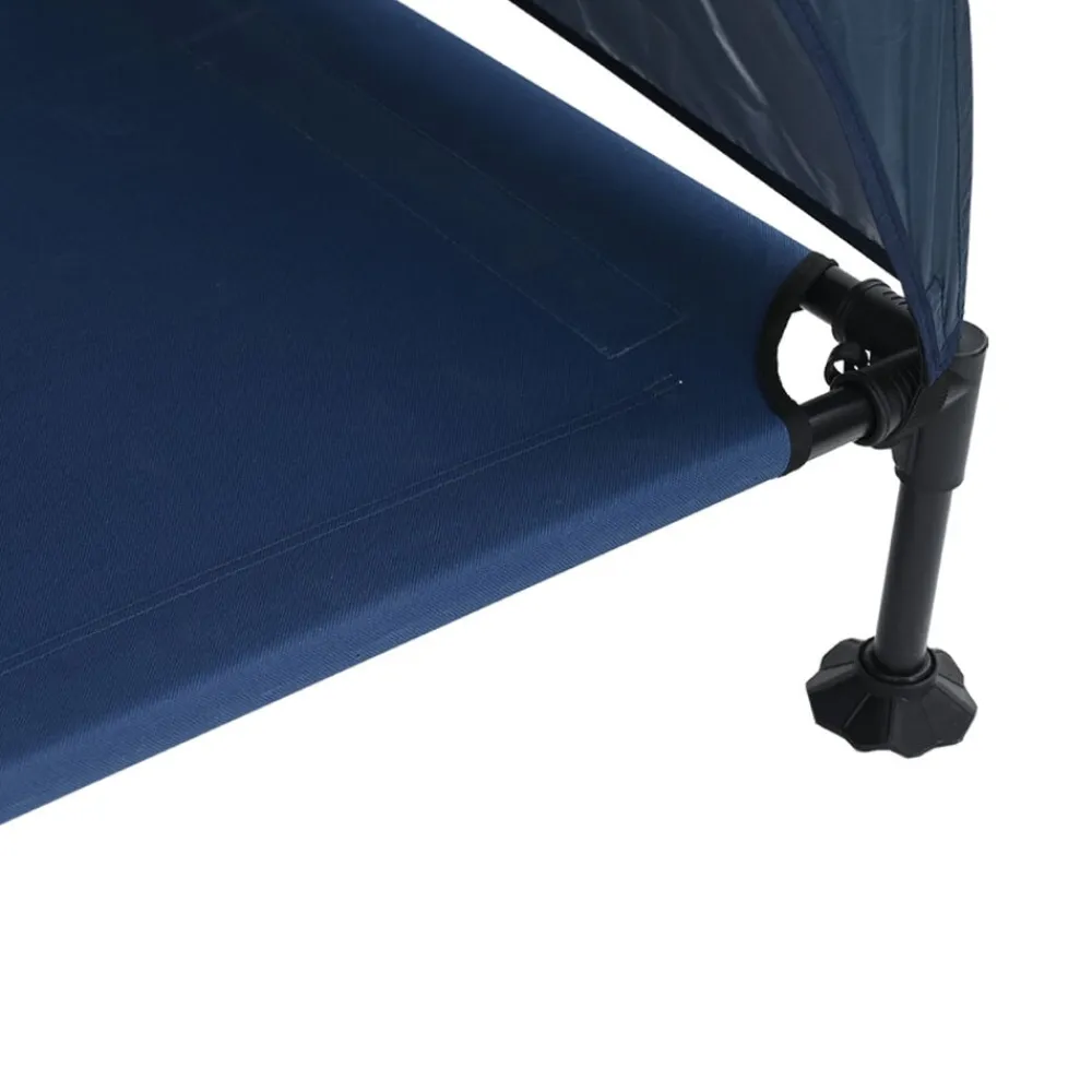 vidaXL Cama Elevada para Perros Manual 127 x 81 x 108 cm Azul marino Discount