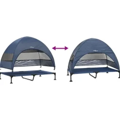 vidaXL Cama Elevada para Perros Manual 127 x 81 x 108 cm Azul marino Discount
