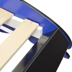 vidaXL Cama infantil con forma de coche carreras y LED 90x200 cm Azul