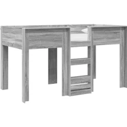 vidaXL Cama Litera para Niños con colchón 100 x 200 cm Gris sonoma Online